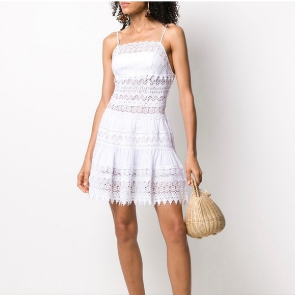 Charo Ruiz Crochet White Mini Dress Size Small NWOT - Picture 1 of 15